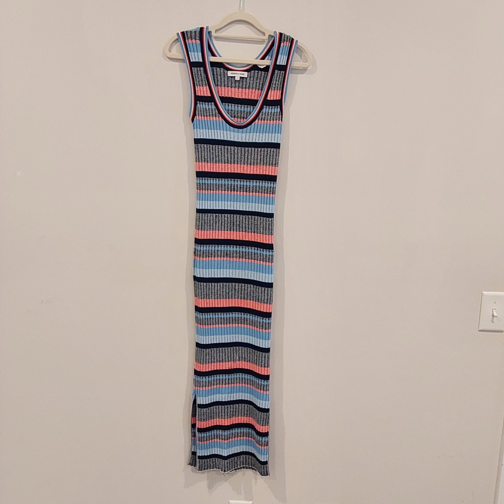 Veronica Beard Fabiana Knit Multi Stripe  Maxi Tank Dress - Picture 2 of 8